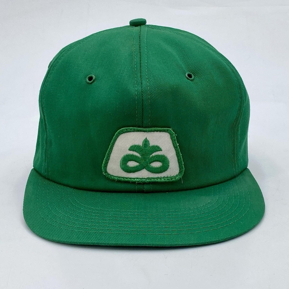 Vintage K-Brand Pioneer‎ Seed Snapback Trucker Hat Green USA Made